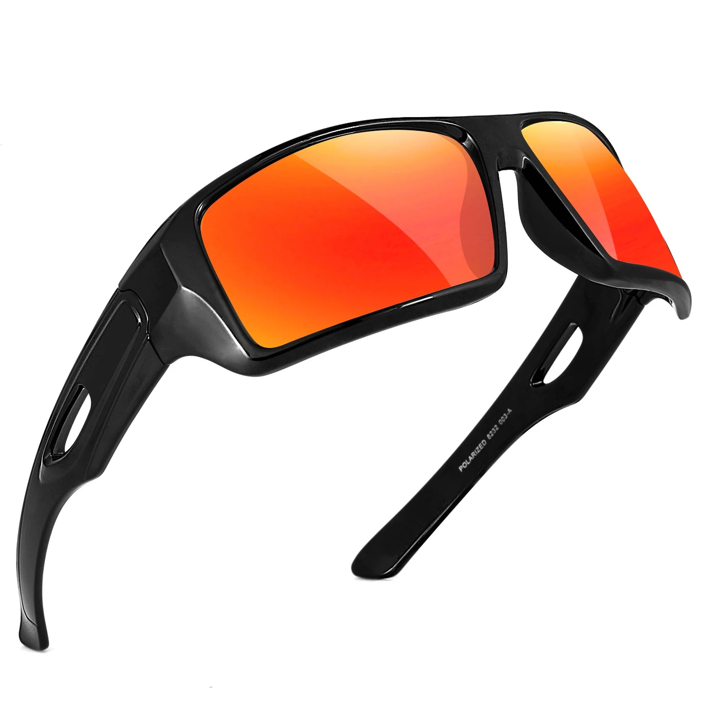 MAXJULI Polarized Sunglasses Wrap Around Sports Sunglasses for Big Wide Heads Men Women UV400 Sun Glasses 8232