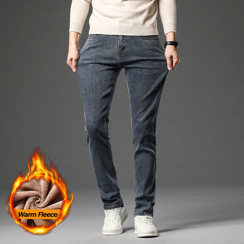 Men's Fleece-Lined Stretch Jeans