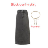 Women's Cotton Denim Midi Skirt | Spring 2026