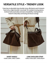 BURMINSA Genuine Suede Leather Hobo Bags Women Vintage Designer Large Shoulder Crossbody Tote Slouchy Soft Office Work Handbags