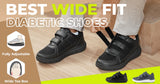 FitVille Diabetic Shoes for Men Extra Wide Width Elder Mens Diabetic Shoes for Neuropathy Swollen Feet Shoes Pain Relief