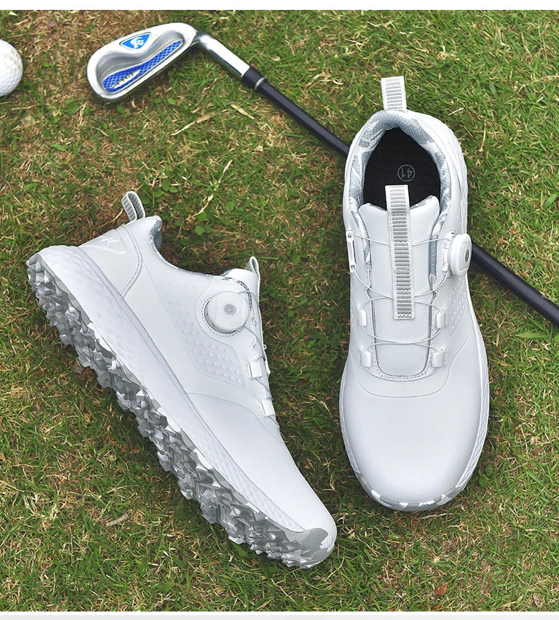 Men's Waterproof Golf Sneakers – Quick-Lacing Professional Golf Shoes