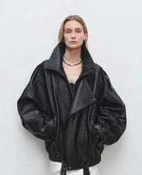 Mauroicardi Spring Oversized Black Soft Pu Leather Jacket Men Long Sleeve Belt Luxury Designer European Fashion Clothes 2025