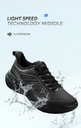 QIAODAN YUYI 4 Winter Running Shoes Men's Sports Shoes Waterproof Absorbing Lightweight Black Fleece Sneakers QXB023244007B