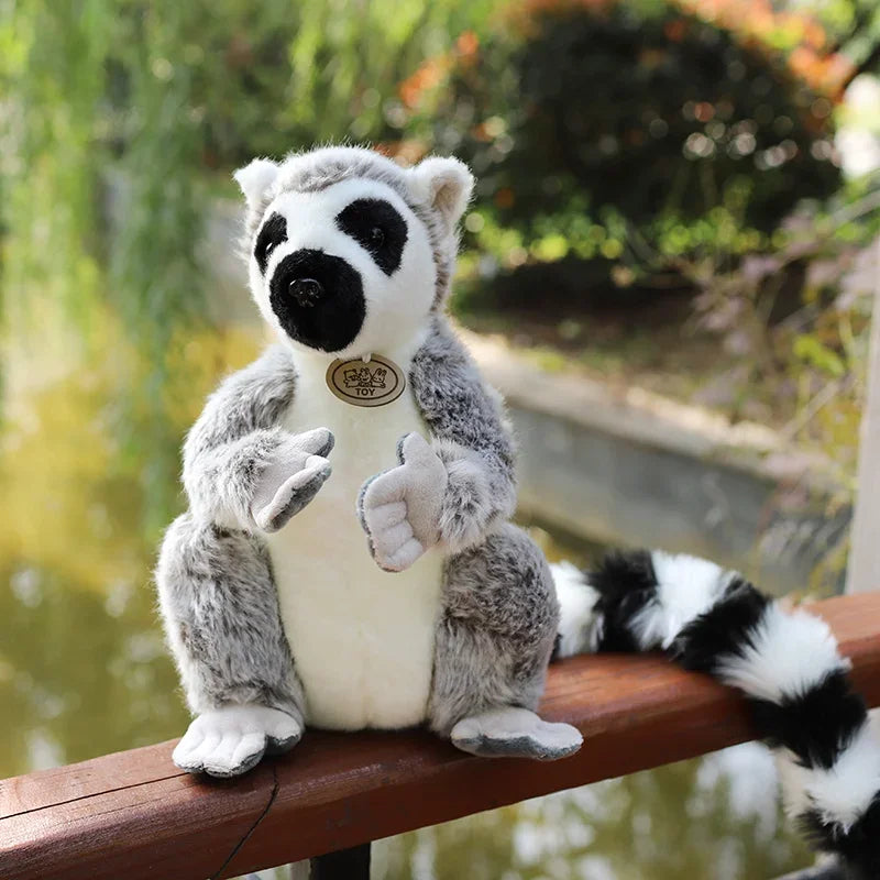 28cm Wild Lemur Plush Toy – Lifelike Stuffed Animal