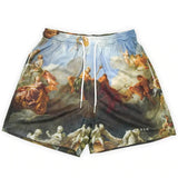 Rose Embroidered Hip Hop Shorts