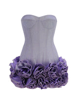 Structured Floral Mini Party Dress