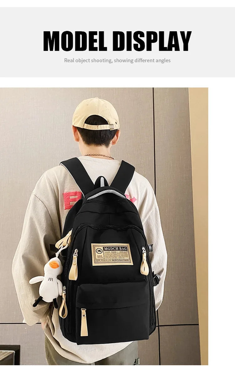 Fashion Big Student School Backpack Rucksack Girls Boys School Bag High Capacity Women Backpack Female Leisure Travel Mochila