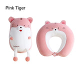 2-in-1 Cartoon Animal Travel Neck Pillow | U-Shape