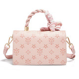 FOXER Brand PVC Leather Pink Handbag Women's Shoulder Bag Chic Small Square Bag Fashion Female Crossbody Bag Ligth Luxury