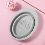 USA-Made Silicone Makeup Brush Cleaner Pad & Foldable Cleaning Bowl