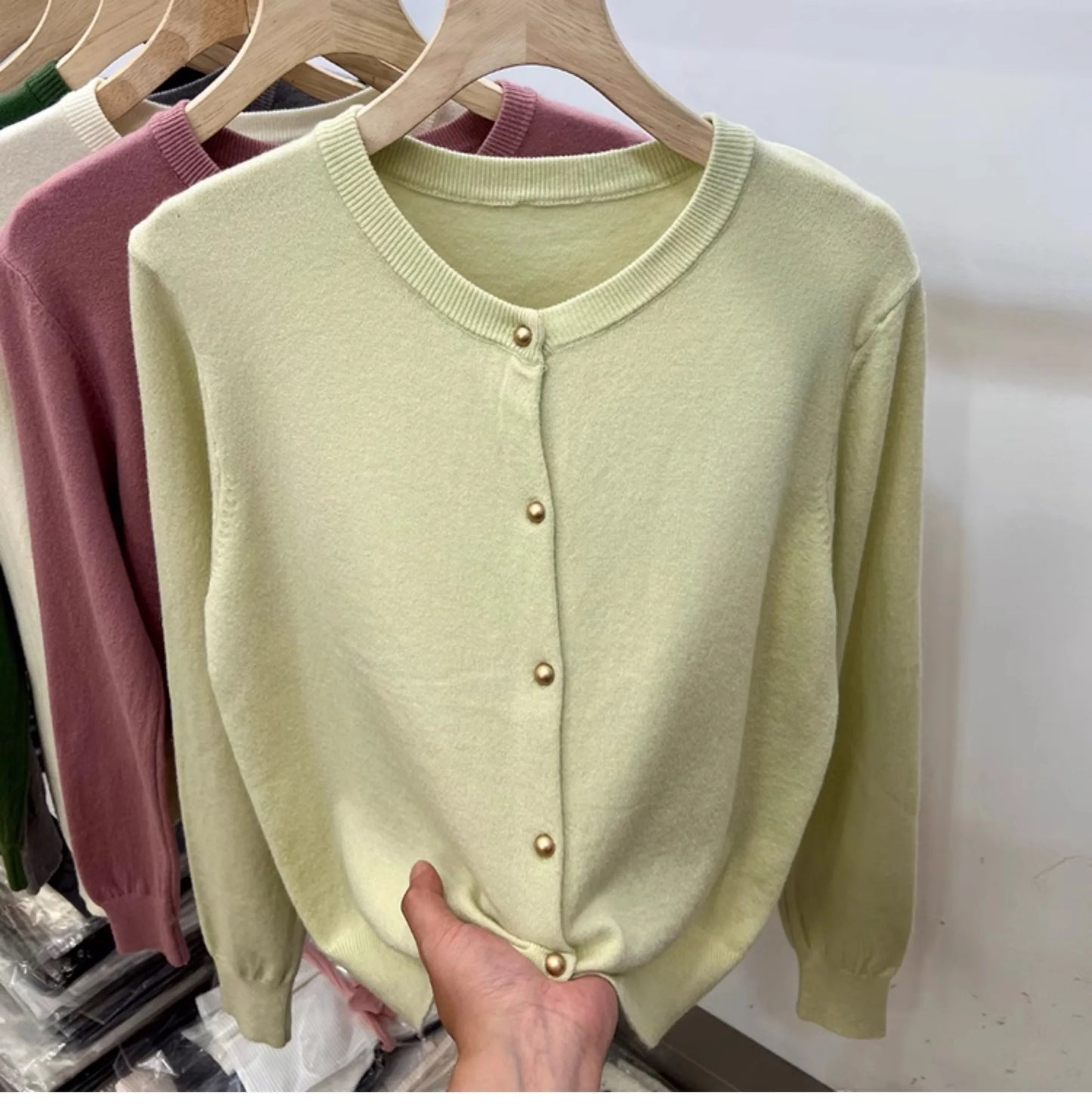 Classic O-Neck Knit Cardigan