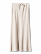 Women's Satin Maxi Skirt – Elegant Ankle-Length