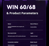 AULA WIN 68 HE Magnetic Axis Keyboard RT Gaming Mechanical Keyboard Wired 8KPolling Rate Full-Key Hot-Swappable
