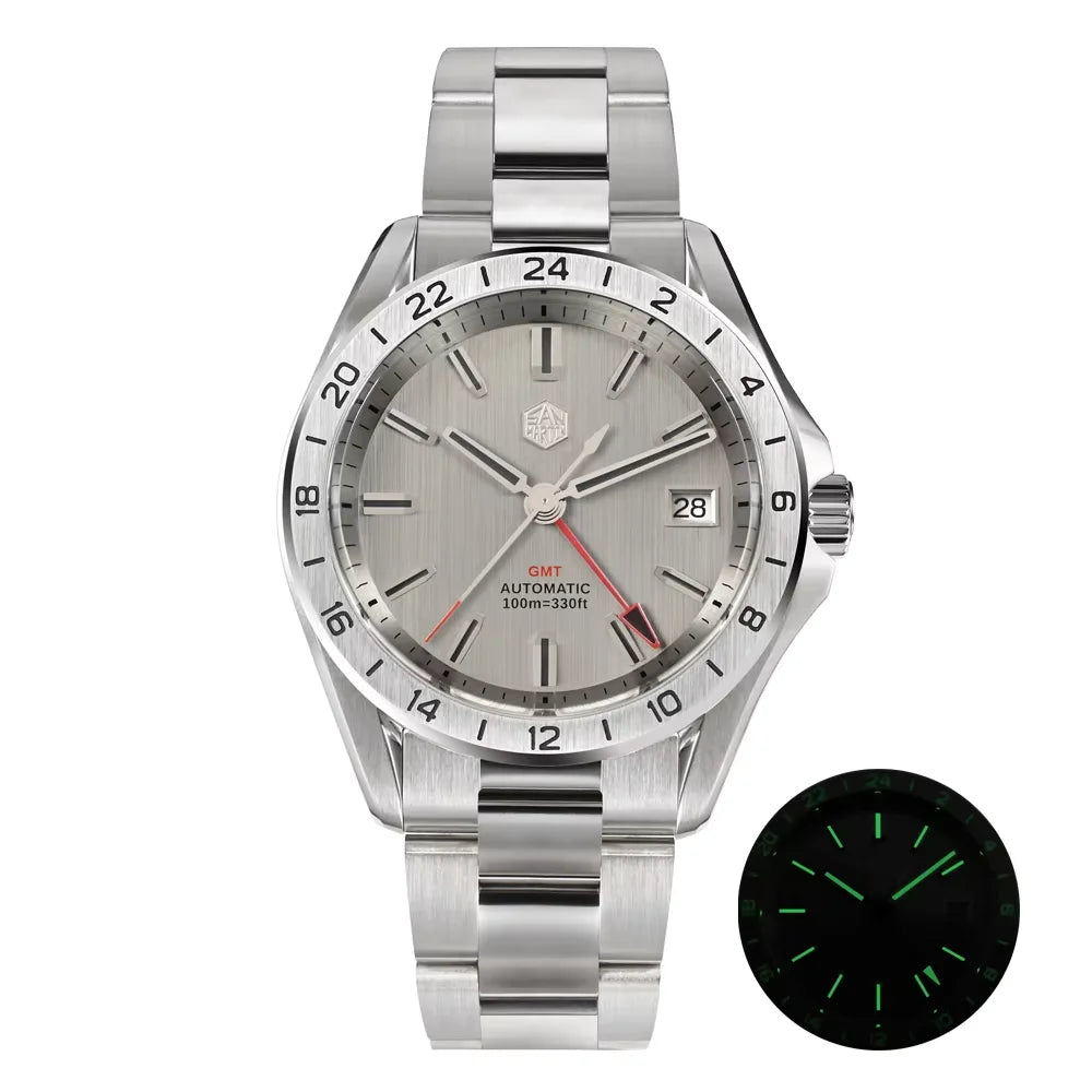 San Martin 39mm Desert Texture GMT Watch | NH34 Automatic