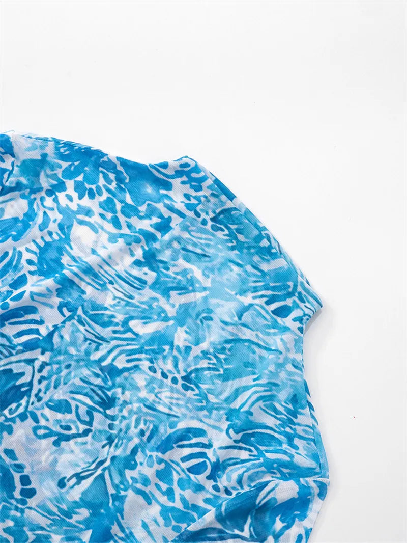 Azure Tide Starfish Mesh Cover-Up