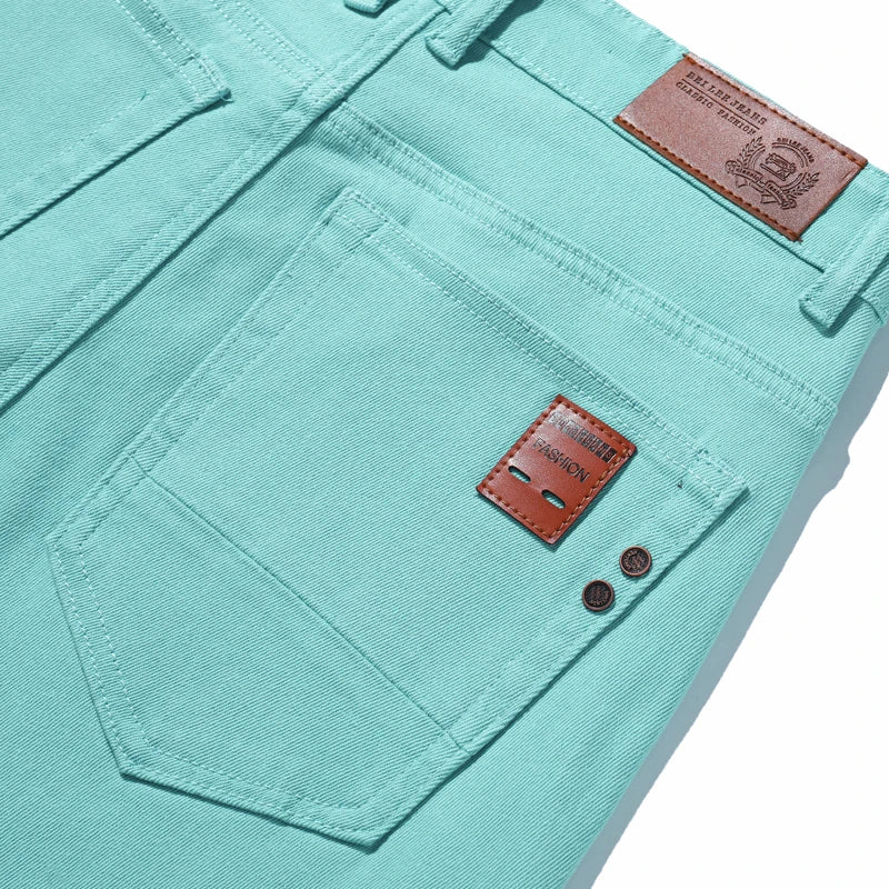 Men's Elastic Colorful Straight-Fit Jeans | Spring Autumn