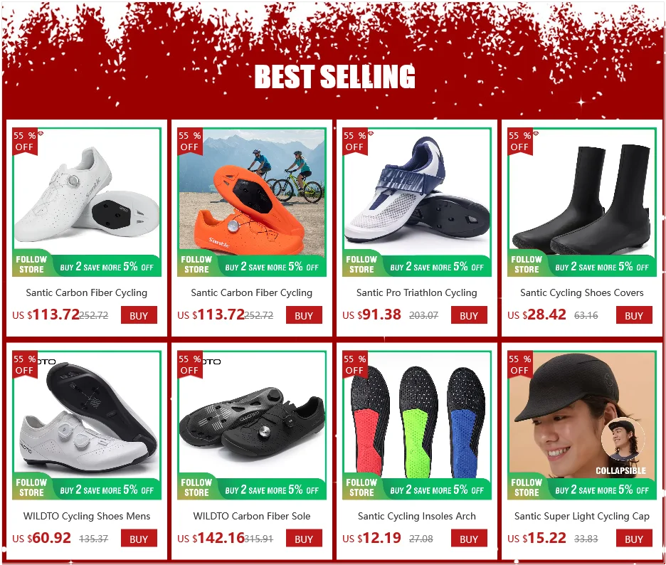 Santic Men's Cycling Shoes New Hardness16 Titanium Alloy Sole Auto-Lock Outdoor Bicycle Sneaker Adjustable Pro Road Racing Shoes