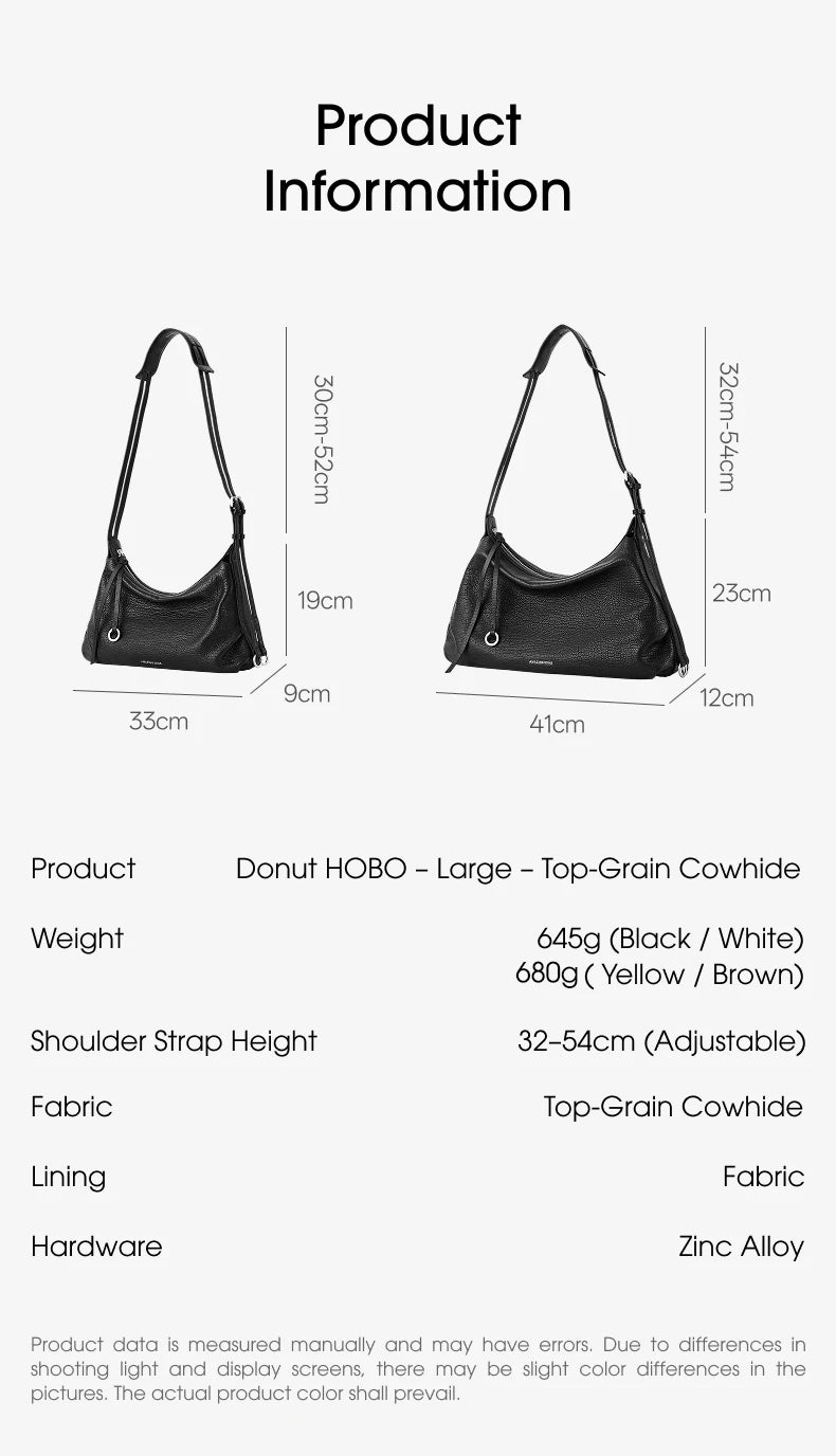 Amazing Song Donut Hobo Bag – Genuine Leather Crossbody