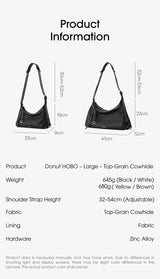 Amazing Song Donut Hobo Bag – Genuine Leather Crossbody