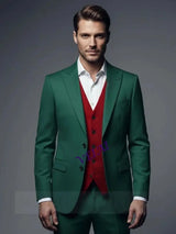CustomizedGold Collar Ivory Men Suit Wedding Party Formal Groom Groomsman Prom Business Male Tuxedos 3 Piece Set Jacket Vest Pan