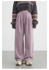 Women's High-Waisted Drawstring Wide-Leg Pants