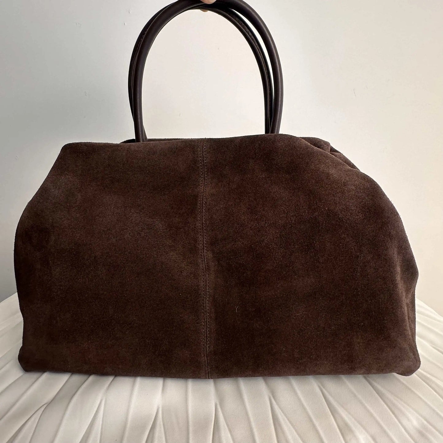 Motingsome Oversized 40cm Women Tote 100% Natural Suede Leather Lady Handbag Luxury Daily Bags Bowling Purses Matte Cowhide Bag
