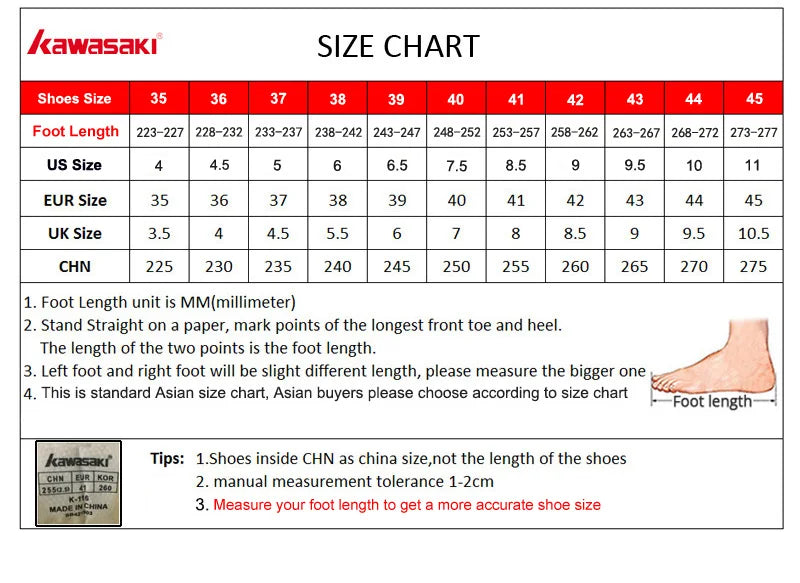 Kawasaki Retro High elasticity professional badminton shoes K1B50-C32012 table tennis shoes For Men Women 36-45 EUR