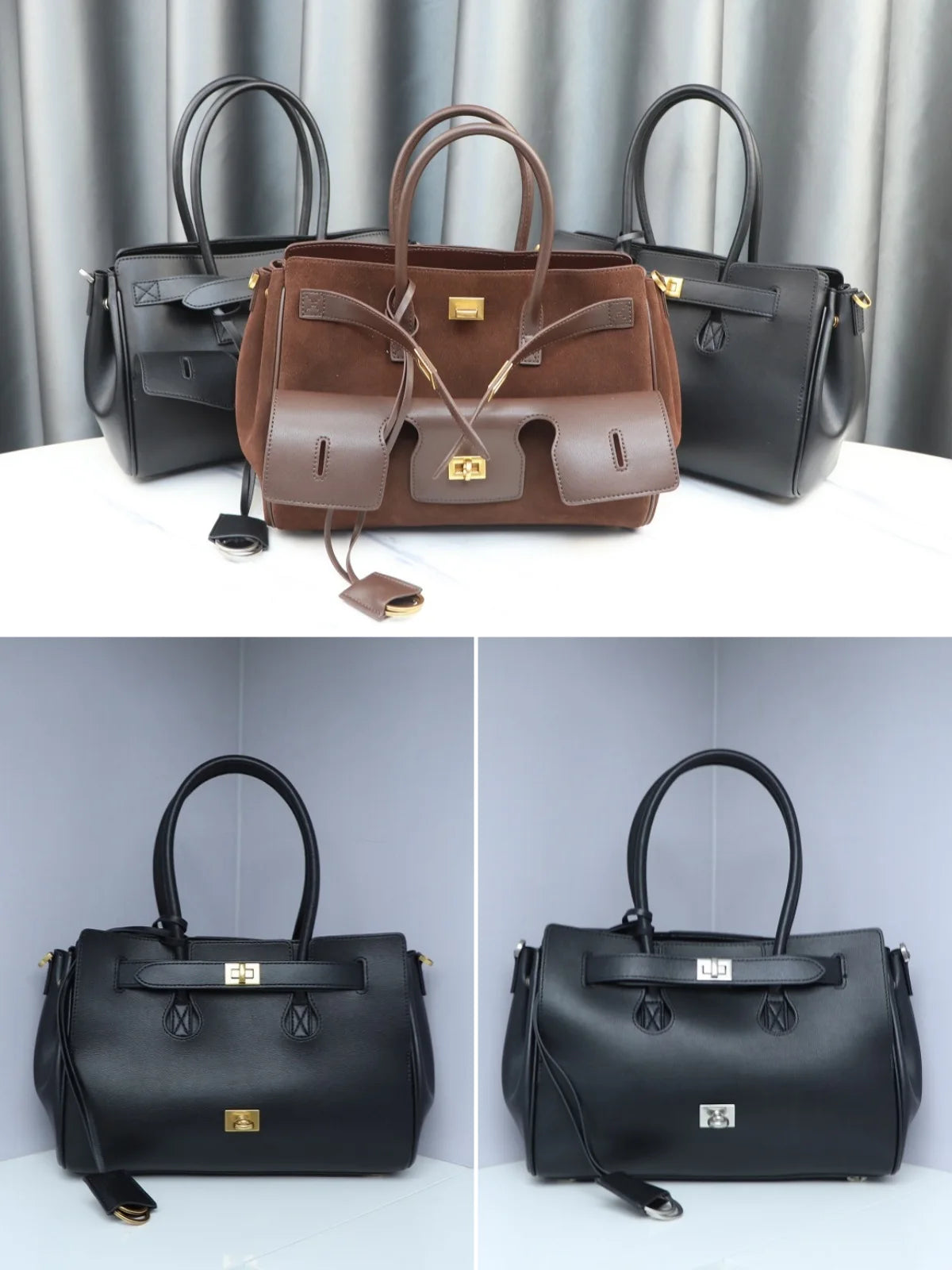 Genuine Cowhide Leather Tote Top Women's Bag Large-Capacity Neutral Motorcycle Wing Underarm Messenger Bag for Ladies 2025