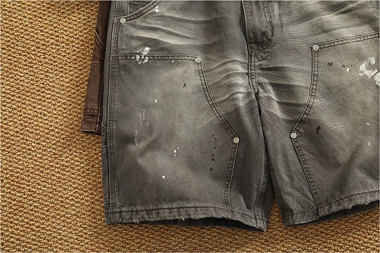 Men's Vintage Washed Cargo Shorts | Textured Cotton