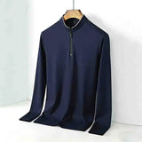 Men's Half-Zip Polo | Wrinkle-Free Long Sleeve Top