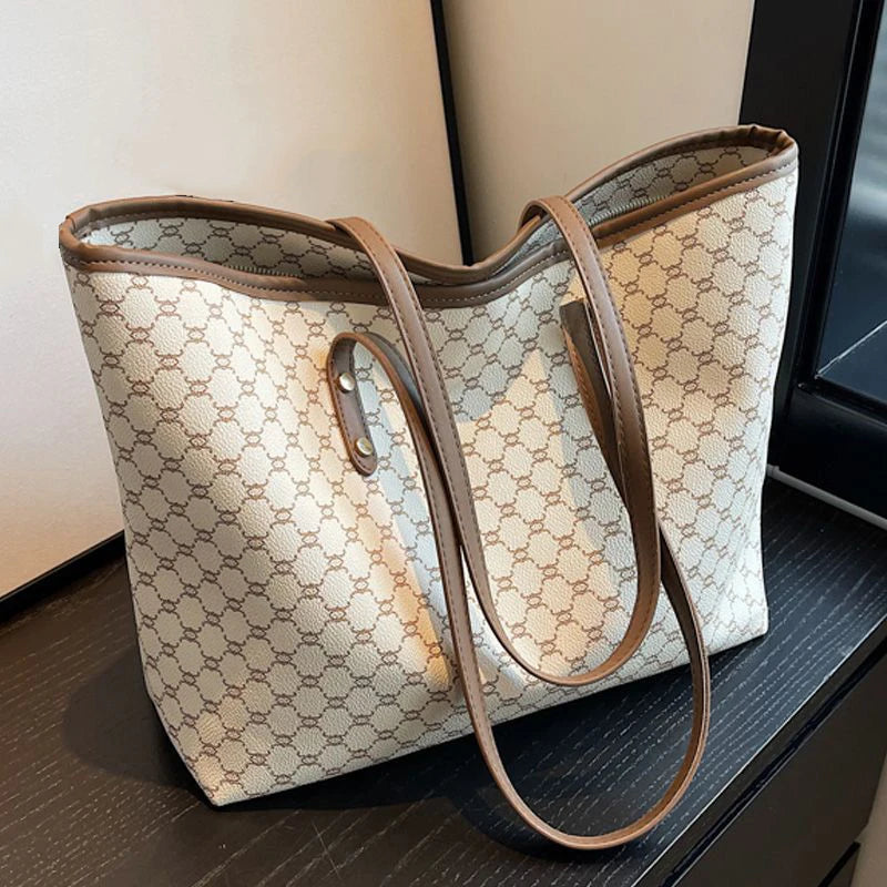 Large Capacity PU Leather Tote