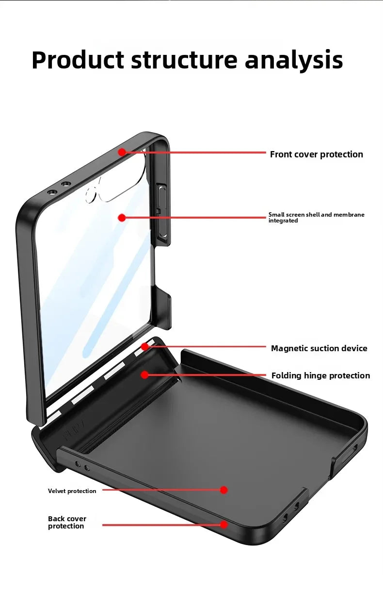 Samsung Galaxy Z Flip Magnetic Case with Hinge Protection