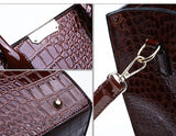 Luxury Vintage Crocodile Pattern Tote