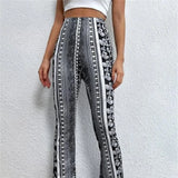 Printed Micro-Flare Slim Fit Leggings