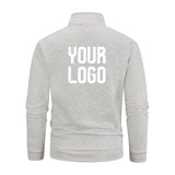2026 Autumn and Winter Men's Casual Stand Collar Metal Half-Zip Sweater, Supporting Custom Logo