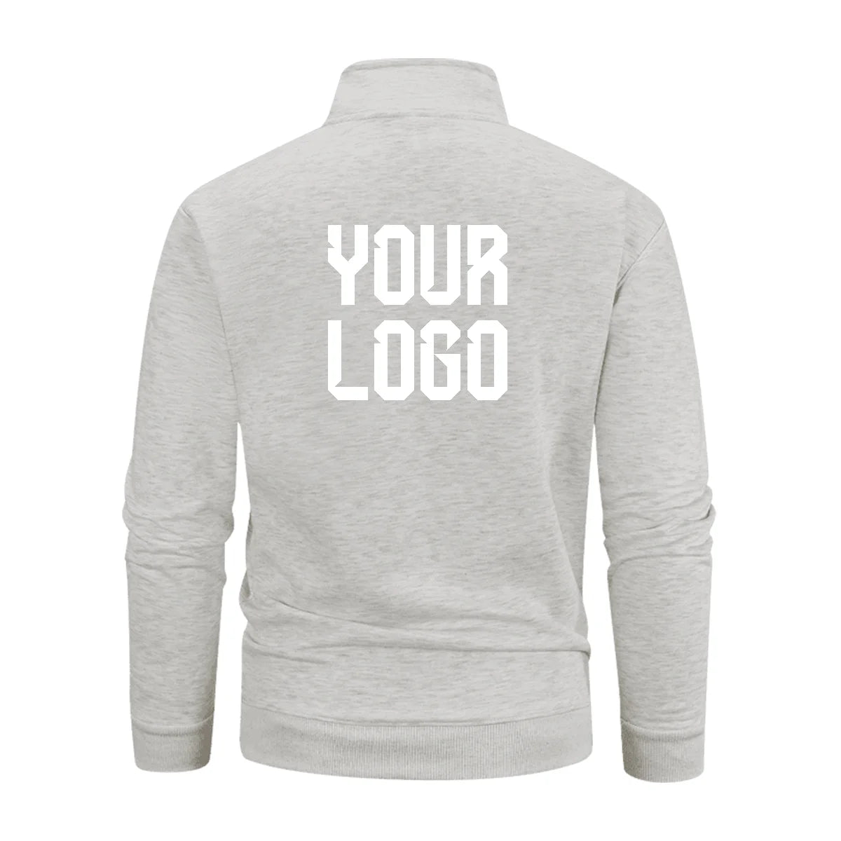 2026 Autumn and Winter Men's Casual Stand Collar Metal Half-Zip Sweater, Supporting Custom Logo