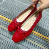 Luxury Butterfly-Knot Footwear Flats With Shoes For Women Female Soft Fashion Shallow Ladies Ballet Flats Slip On Shoes