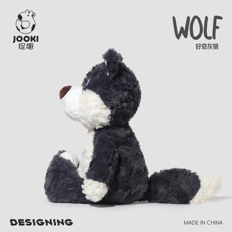 40cm Gray Wolf Plush Toy – Ultra-Soft Stuffed Animal