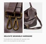 Zency Large Capacity Shoulder Bag Purse Genuine Leather Women's Work Tote Bag Handbag Shopper Bag Pocket For A4 ipad Crossbody