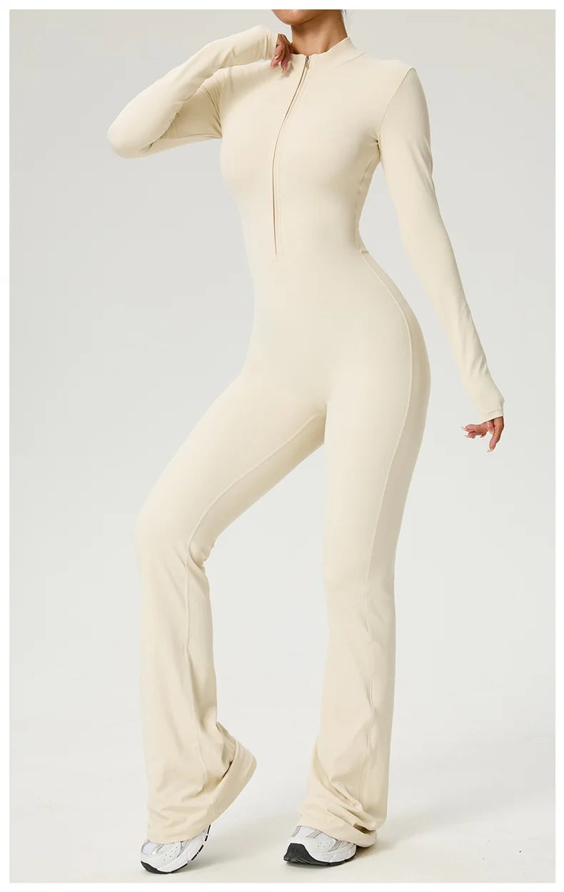 High-Performance Long Sleeve Yoga Jumpsuit