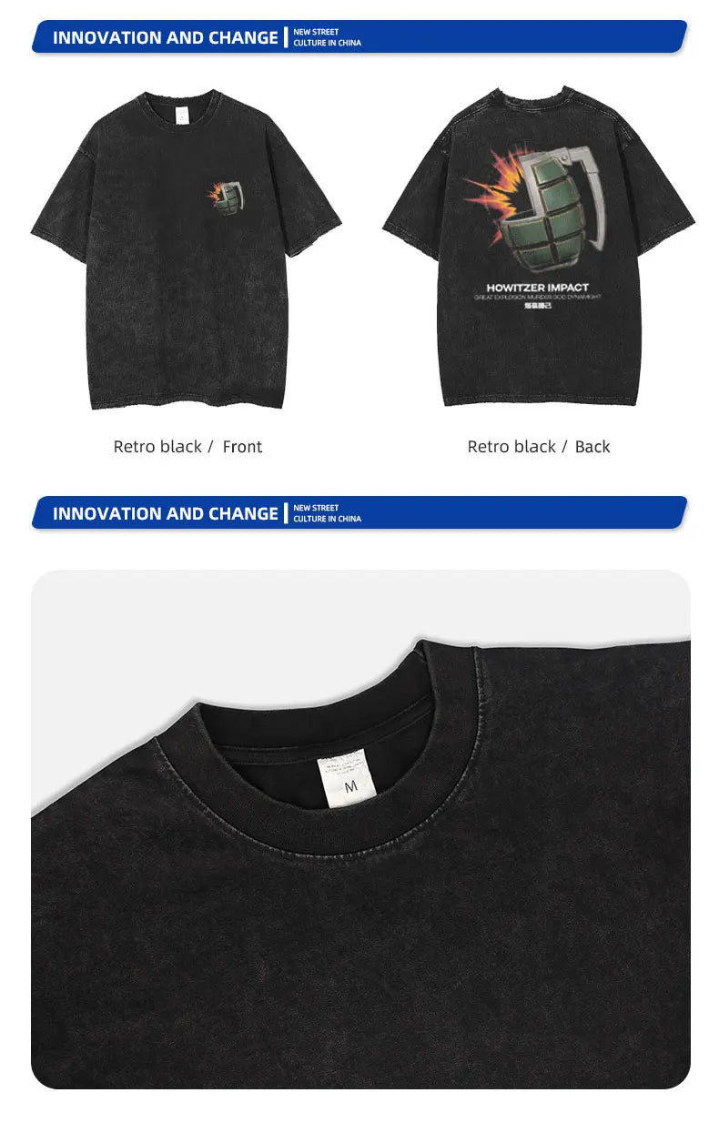 Bakugou Katsuki Vintage Wash Oversized T-Shirt