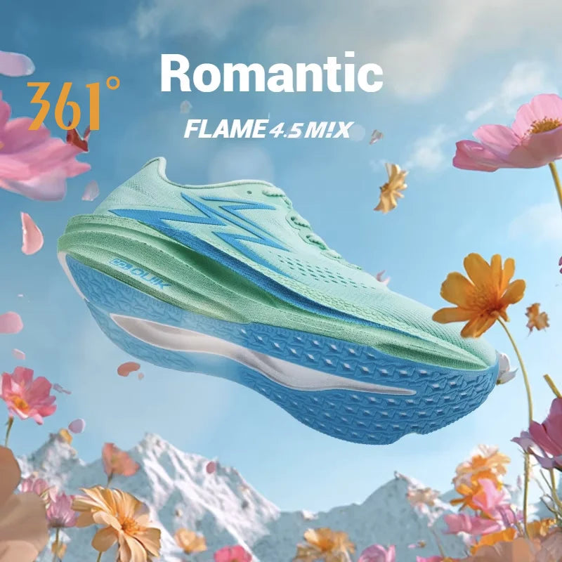 361 Degrees Flame 4.5 MIX Men Running Shoes Carbon Plate Marathon Rebound Cushion Breathable Traction Male Sneakers 672532217F