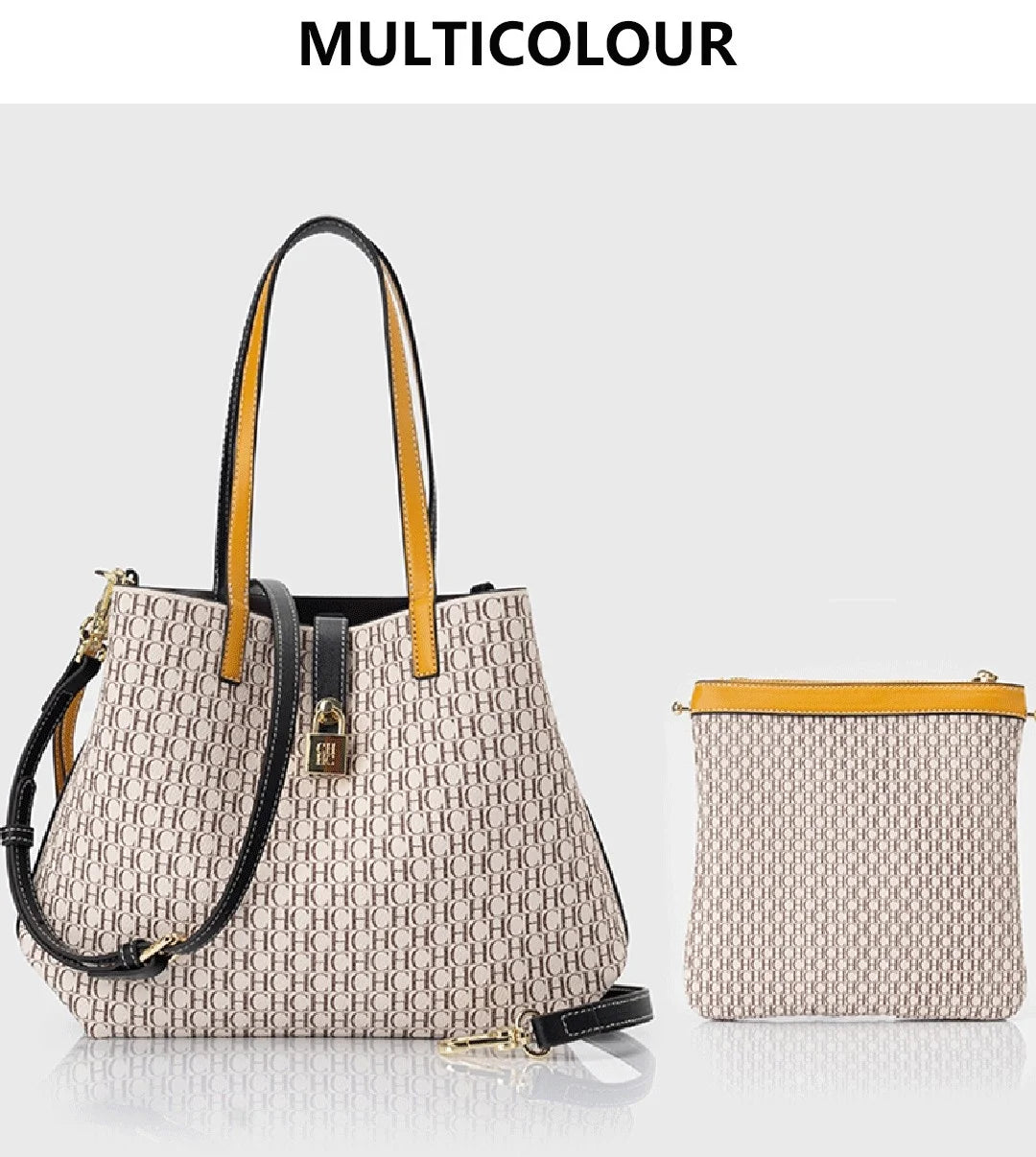 Large Capacity Leather Crossbody Tote