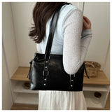 Women's Retro PU Leather Shoulder Tote Bag