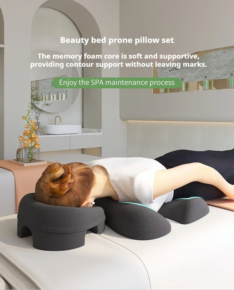 Professional Salon Facial Pillow for Face Down Massage, Ergonomic Face Cradle with Breathing Hole for Spa,Facial,Lash Extensions