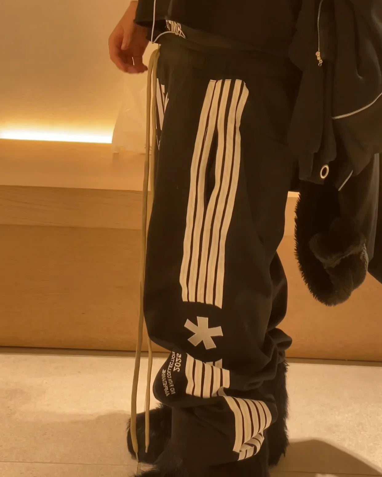Y2K Gothic Striped Embroidered Streetwear Pants