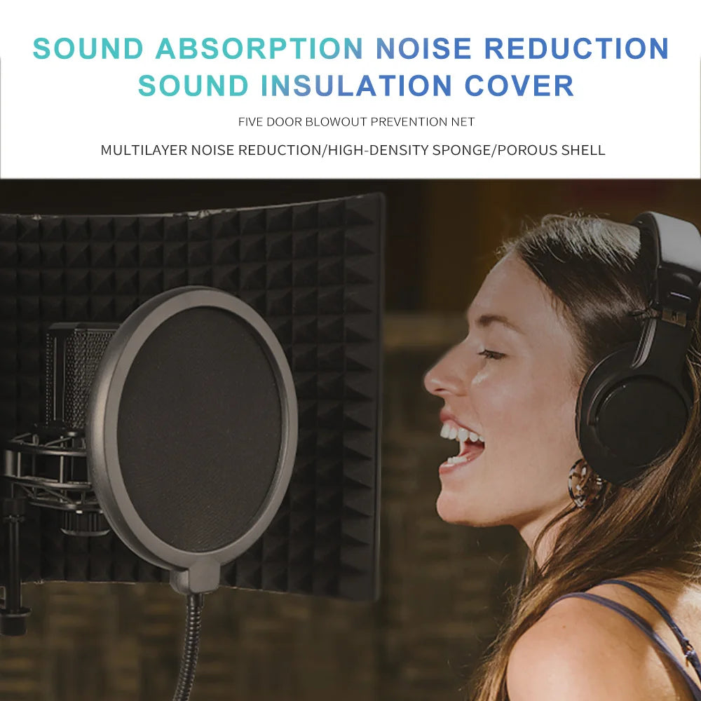 G-MARK 5 Panel Vocal Isolation Shield for Studio Recording
