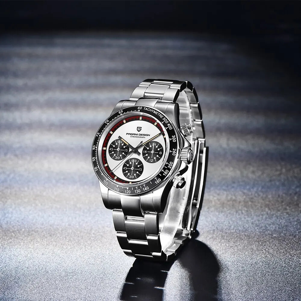 2026 PAGANI DESIGN New Men Quartz Wristwatch Fashion Ceramic Bezel Chronograph Stopwatch Waterproof 100m Stainless Watch for Men