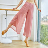 Women's Wide-Leg Nylon Dance Pants